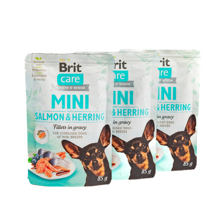 Сухий корм Brit Care Mini GF Light and Sterilised для собак малих порід - фото №3