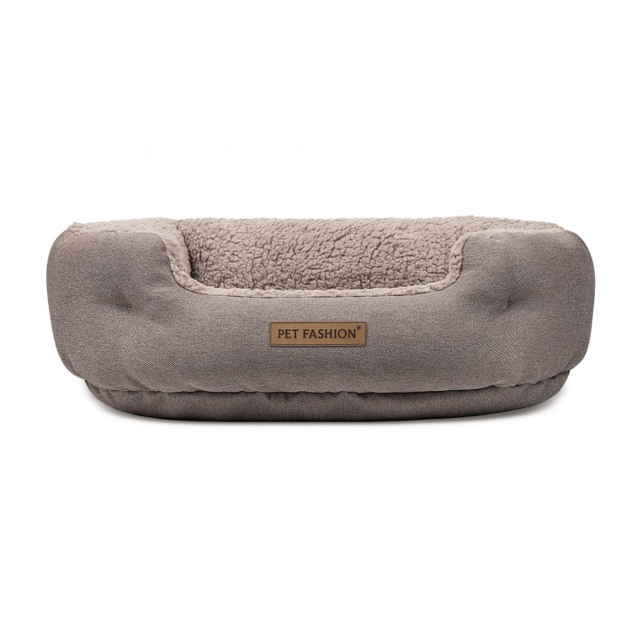Лежак Pet Fashion BRIG для собак кавовий, 58*48*20 - фото №2