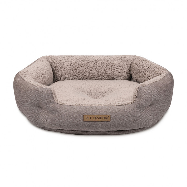 Лежак Pet Fashion BRIG для собак кавовий, 58*48*20 - фото №4