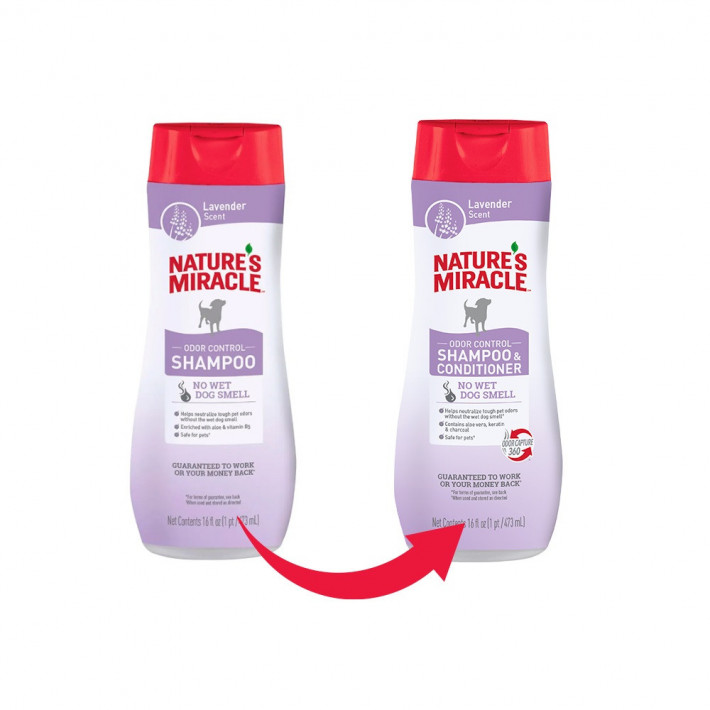 Шампунь-кондиционер 8in1 Nature's Miracle для собак с ароматом лаванды, 473 мл - фото №3