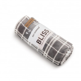 Плед Pet Fashion Bliss 1 для собак і котів плюш сірий картатий 70,5х55,5 см