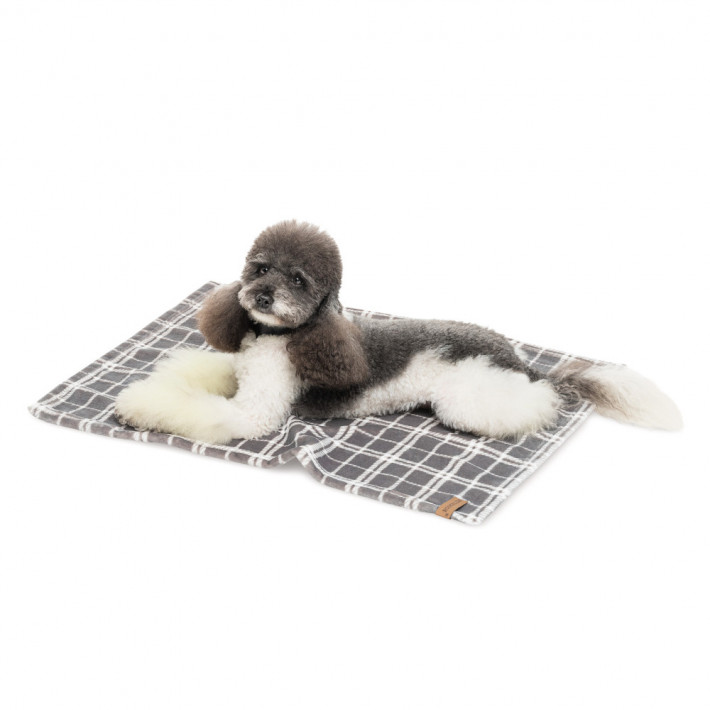 Плед Pet Fashion Bliss 1 для собак і котів сірий картатий - фото №5