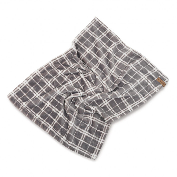 Плед Pet Fashion Bliss 2 для собак і котів сірий картатий