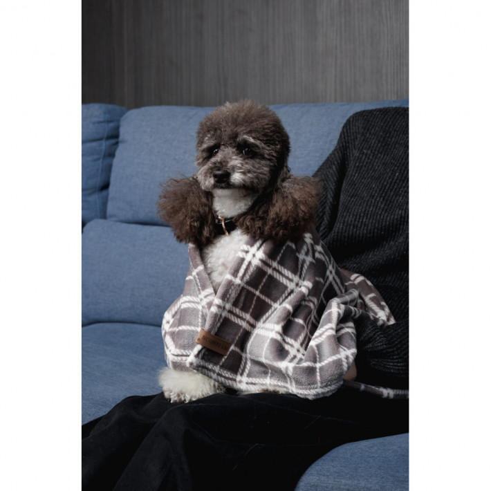 Плед Pet Fashion Bliss 2 для собак і котів сірий картатий - фото №9