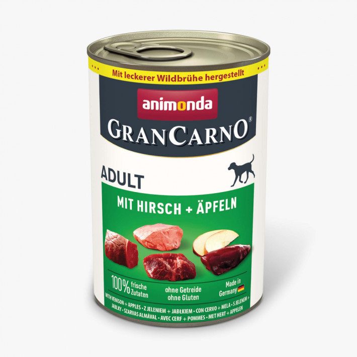 Вологий корм Animonda GranCarno Adult Beef + Deer with Apple для собак, 400 г
