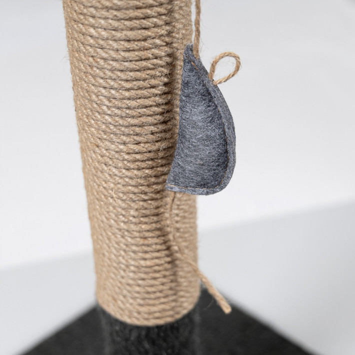 Дряпка стовпчик Природа Мімі Grey для котів 36x36x66 см - фото №3