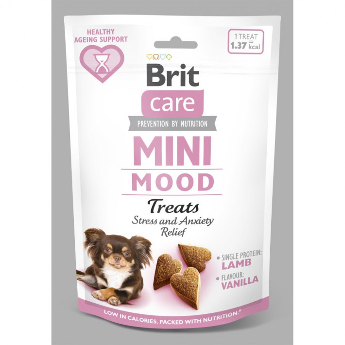 Ласощі Brit Care Mini Treats Mood для собак малих порід, ягня та ваніль, 50 г - фото №3