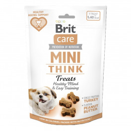 Ласощі Brit Care Mini Treats Think д/собак малих порід д/розумових здібностей індичка смак арахісове масло 50 г - фото №1
