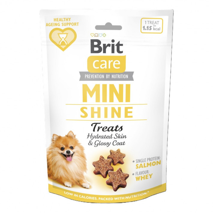 Ласощі Brit Care Mini Treats Shine для собак малих порід з лососем