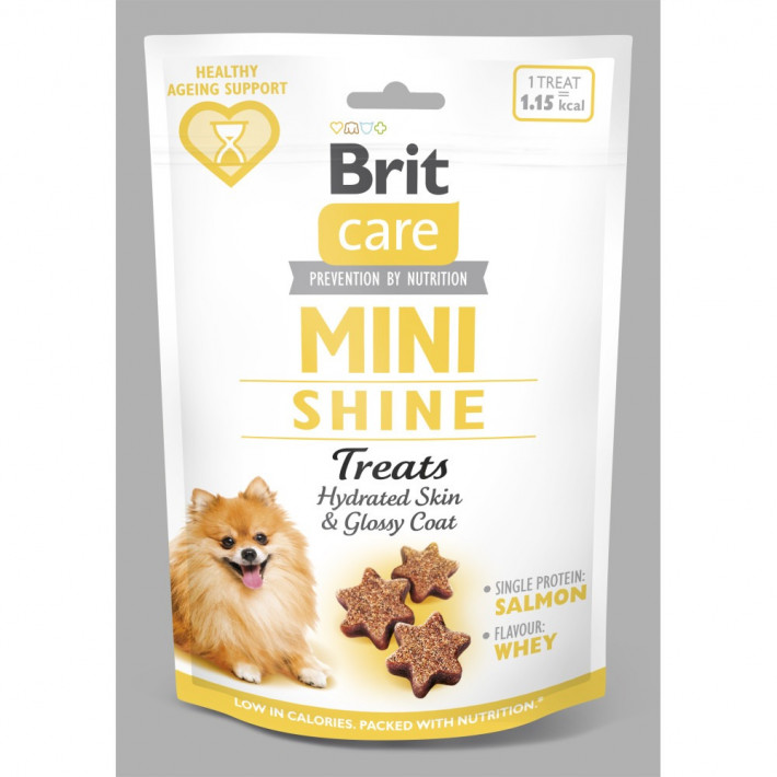 Ласощі Brit Care Mini Treats Shine для собак малих порід з лососем - фото №3