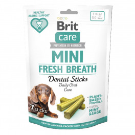 Ласощі Brit Care Mini Treats Fresh Breath д/собак малих порід д/зубів і свіжості подиху 7 шт/120 г - фото №1