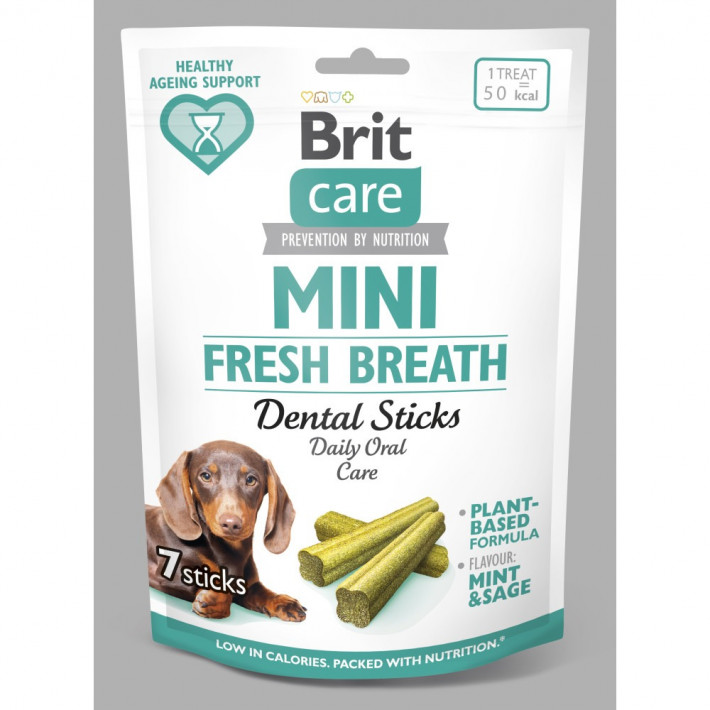 Ласощі Brit Care Mini Treats Fresh Breath для собак малих порід - фото №3