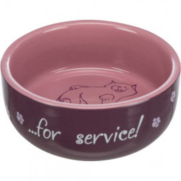 Миска Trixie Thanks for Service для котів, керамічна, 11 см, 300 мл