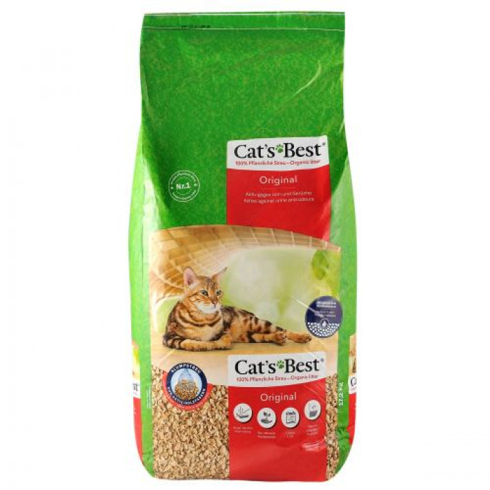 Наповнювач Cat’s Best Original для котячого туалету, деревний, 40 л/17,2 кг