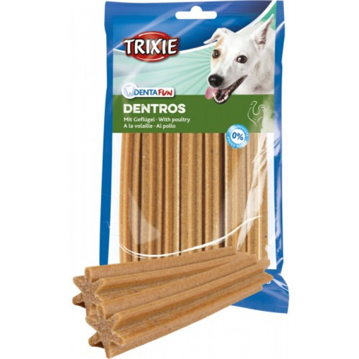Ласощі Trixie Denta Fun Dentros для собак жувальні палички з м'ясом птахів 180 г 7 шт