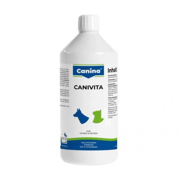 Вітамінізований тонік Canina Canivita для котів та собак, зі швидким ефектом, універсальний, 1 л