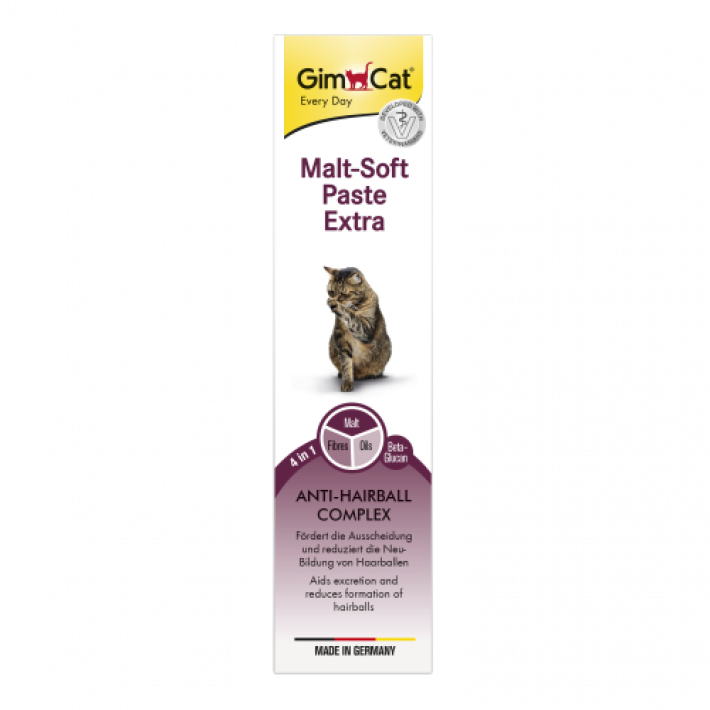 Паста GimCat Every Day Malt-Soft Paste Extra для котів, виведення шерсті зі шлунку, 200 г