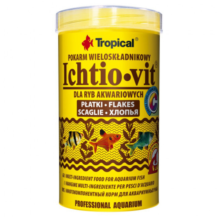 Сухий корм Tropical Ichtio-Vit для всіх акваріумних риб, 50 г (пластівці)