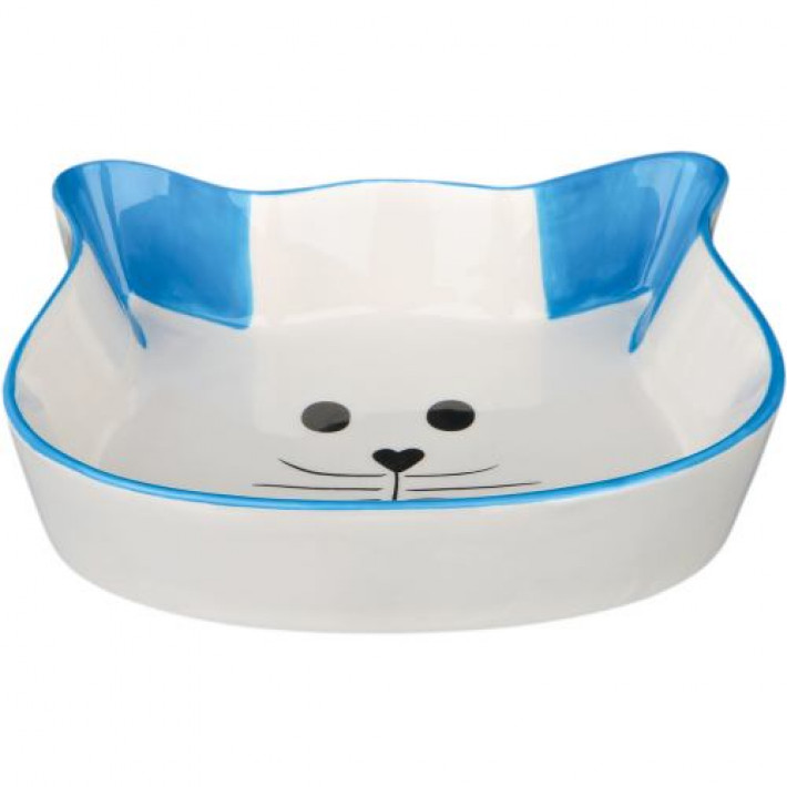 Миска Trixie для котів, у формі котячої мордочки, керамічна, 12 см, 250 мл