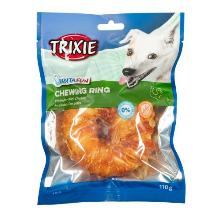 Ласощі Trixie Denta Fun для собак Кільце для чищення зубів з куркою 10 см 110 г
