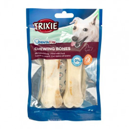 Ласощі Trixie Denta Fun Duck Chewing Bones для собак Кісточка для чищення зубів з качкою 10 см 70 г/2 шт