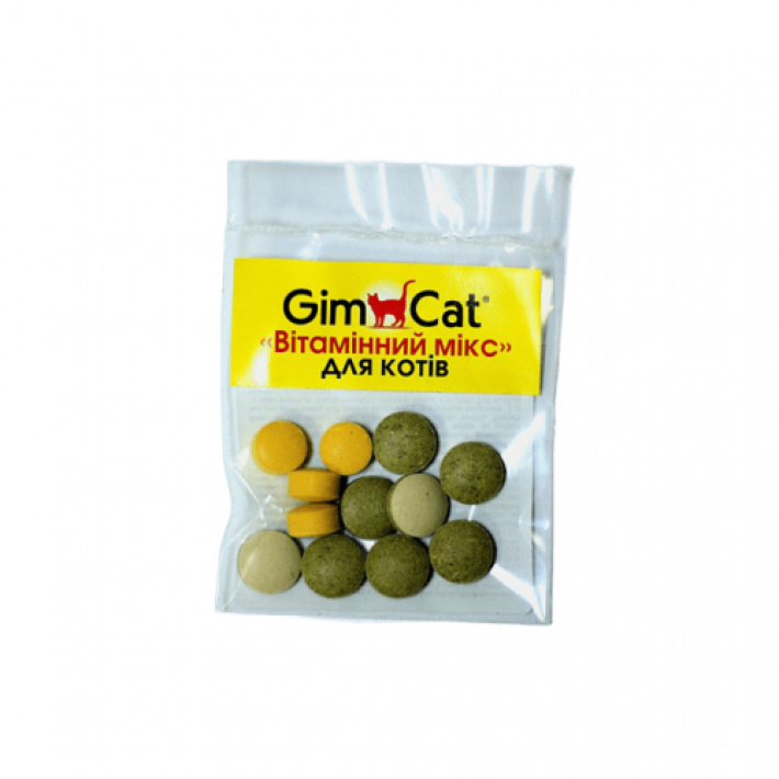 Вітаміни GimCat «Вітамінний мікс» для котів, 12 шт