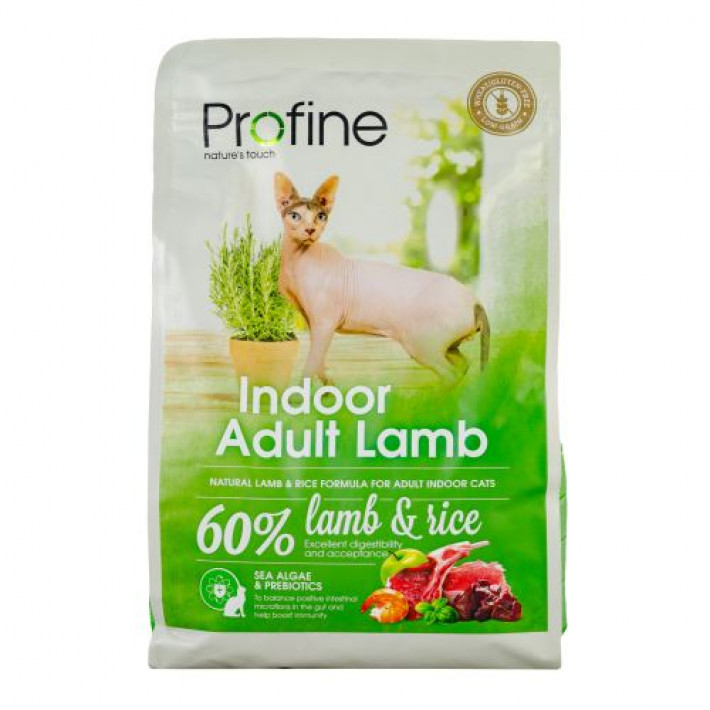 Сухий корм Profine Indoor для котів, які живуть в приміщенні, з ягням та рисом, 2 кг