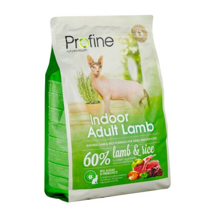 Сухий корм Profine Indoor для котів, які живуть в приміщенні, з ягням та рисом, 2 кг