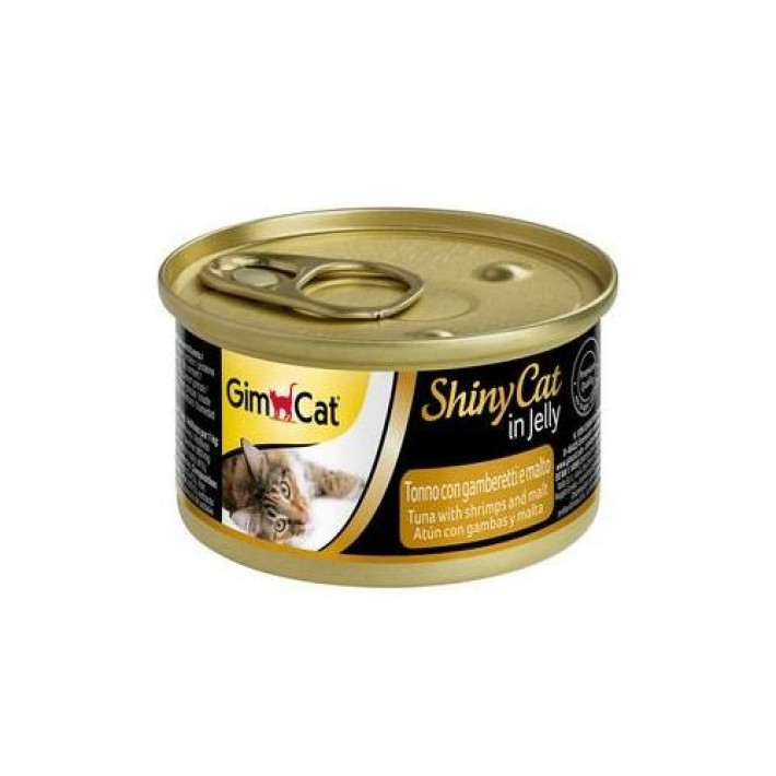 Вологий корм GimCat Shiny Cat для котів, креветки і мальт, 70 г