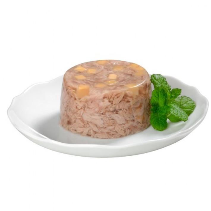Вологий корм GimCat Shiny Cat для котів, тунець і сир, 70 г