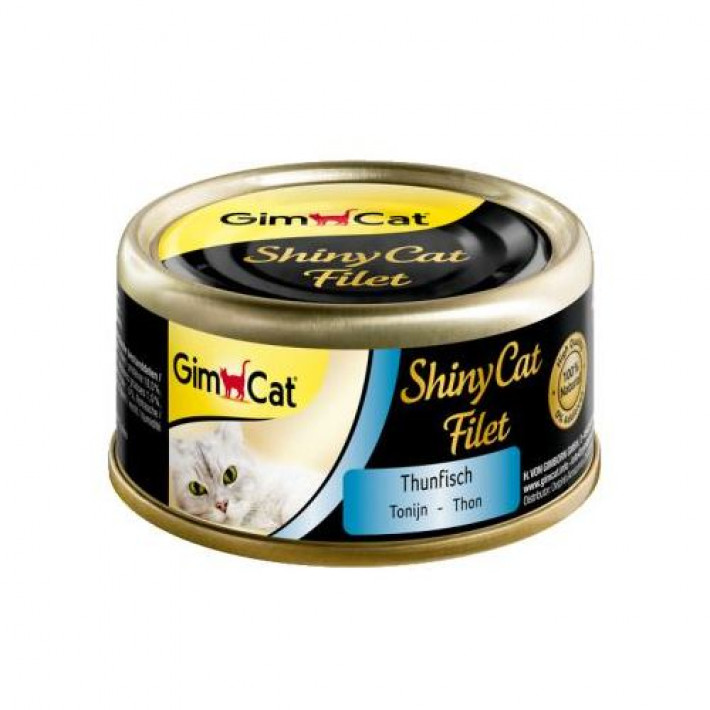 Вологий корм GimCat Shiny Cat Filet для котів, тунець, 70 г
