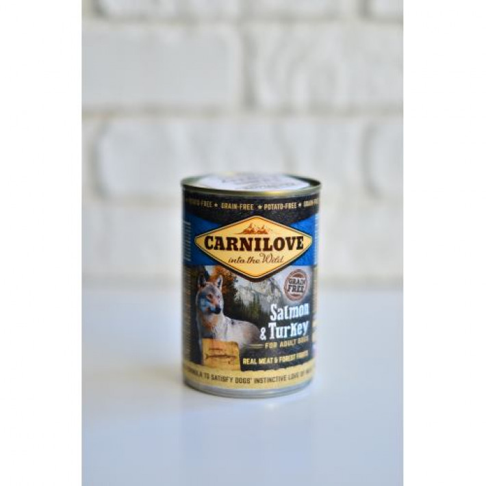 Вологий корм Carnilove Salmon & Turkey для собак, лосось та індичка, 400 г