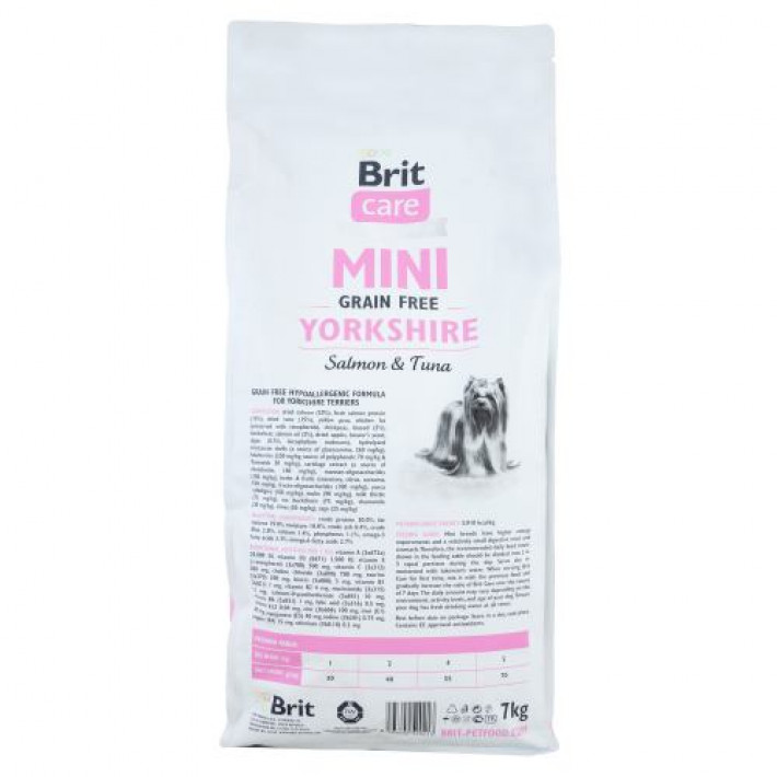 Сухий корм Brit Care GF Mini Yorkshire для йоркширських тер'єрів, з лососем та тунцем, 7 кг