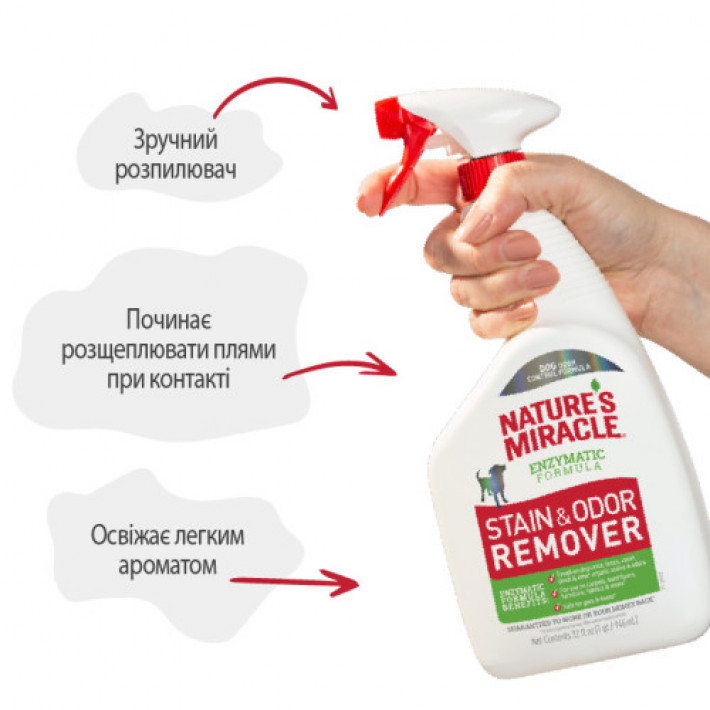 Спрей 8in1 NM Dog Stain&Odor Remover Spray для собак, для усунення плям та запахів, 709 мл