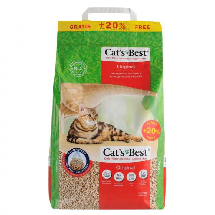 Наповнювач Cat’s Best Original для котячого туалету, деревний, 10+2л/5,2кг