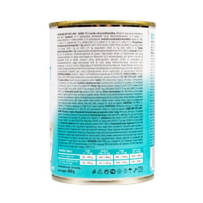 Вологий корм Brit Care Pate & Meat для собак, з лососем, 400 г