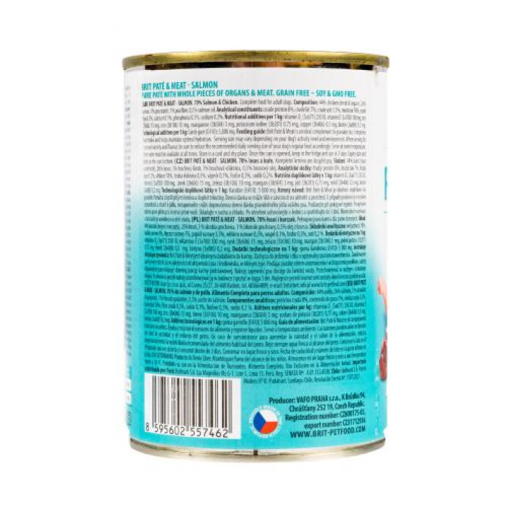 Вологий корм Brit Care Pate & Meat для собак, з лососем, 400 г