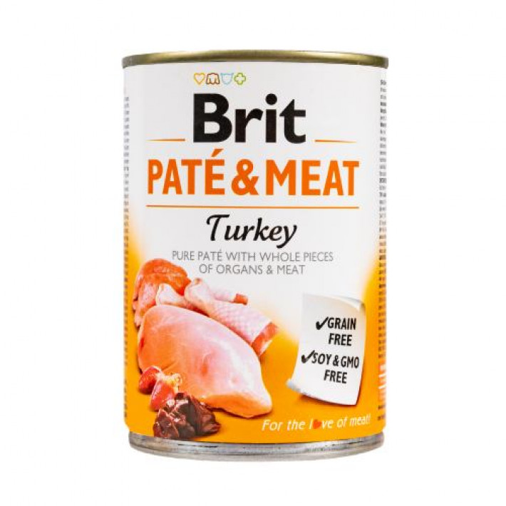 Вологий корм Brit Care Pate & Meat для собак, з індичкою, 400 г