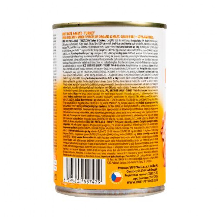 Вологий корм Brit Care Pate & Meat для собак, з індичкою, 400 г