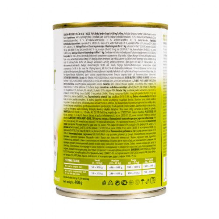 Вологий корм Brit Care Pate & Meat для собак, з качкою, 400 г