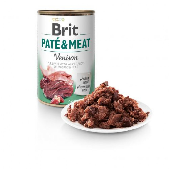 Вологий корм Brit Care Pate & Meat для собак, з олениною, 400 г