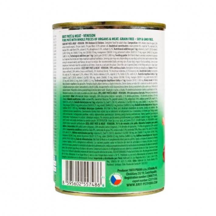 Вологий корм Brit Care Pate & Meat для собак, з олениною, 400 г