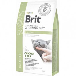 Сухий корм Brit GF VetDiet Cat Diabetes для котів, при цукровому діабеті, з куркою та горохом, 2 кг