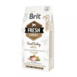 Сухий корм Brit Fresh для дорослих собак, із зайвою вагою, з індичкою та горохом, 2,5 кг
