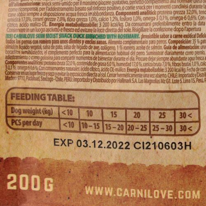 Ласощі Carnilove Dog Semi Moist для собак, качка та розмарин, 200 г