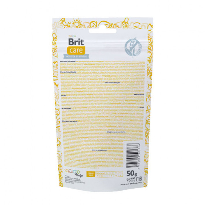 Функціональні ласощі Brit Care Shiny Hair з лососем для котів, 50г