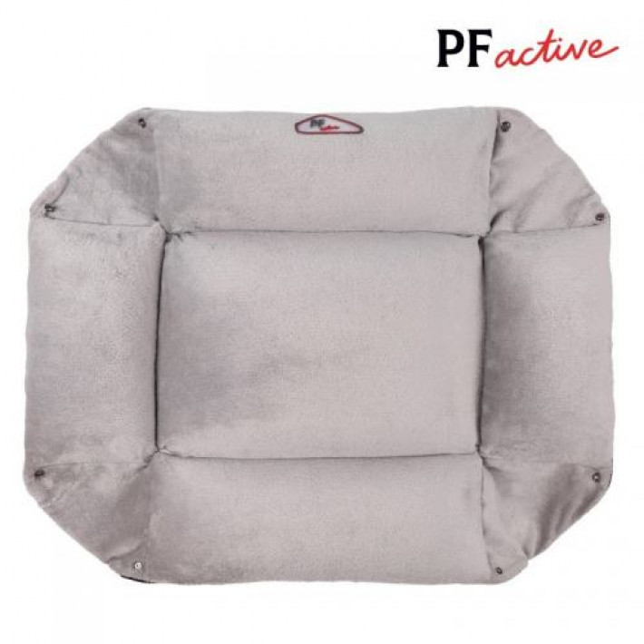 Лежак-трансформер Pet Fashion «Simon» для собак, 52х42х18 см, сірий/чорний