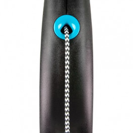 Рулетка Flexi Black Design для собак, трос, розмір M, 5 м (синя)