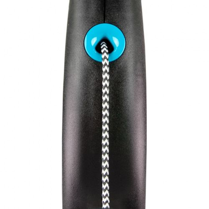 Рулетка Flexi Black Design для собак, трос, розмір M, 5 м (синя)