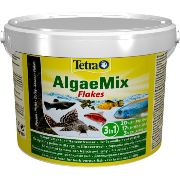 Корм Tetra Algae Mix для всіх видів травоїдних декоративних риб, 10 л (пластівці)
